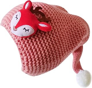 Children Christmas Hat Cartoon Pattern Knitted Santa Hat Christmas Knitted Hat for Winter Coon Skin Hat