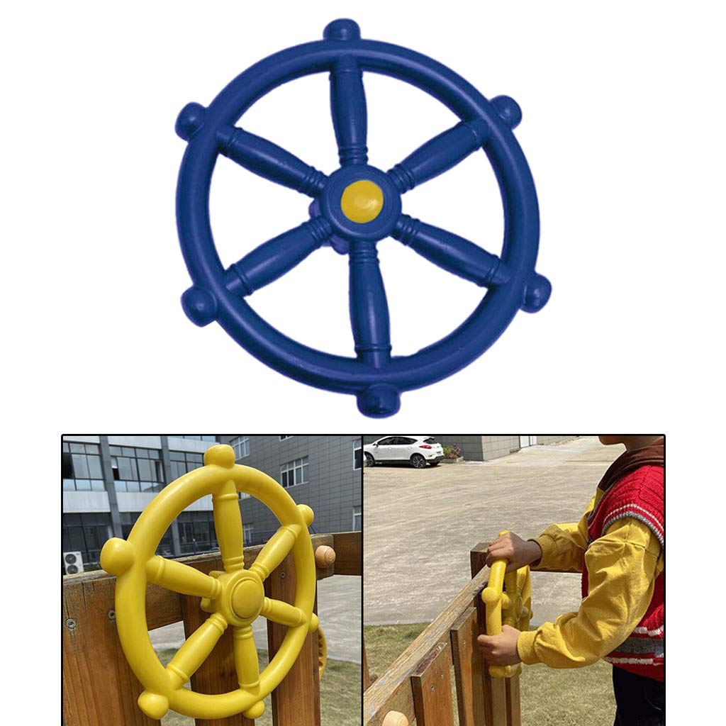 Amagogo Dekoratives Kinder Steuerrad, Steuerrad für Spielturm & Spielhaus, Kunststoff Piraten Steuerrad, Piraten-Lenkrad Steuerrad Spielturm Zubehör Steuerrad für Spielturm Abenteuerspielplatz