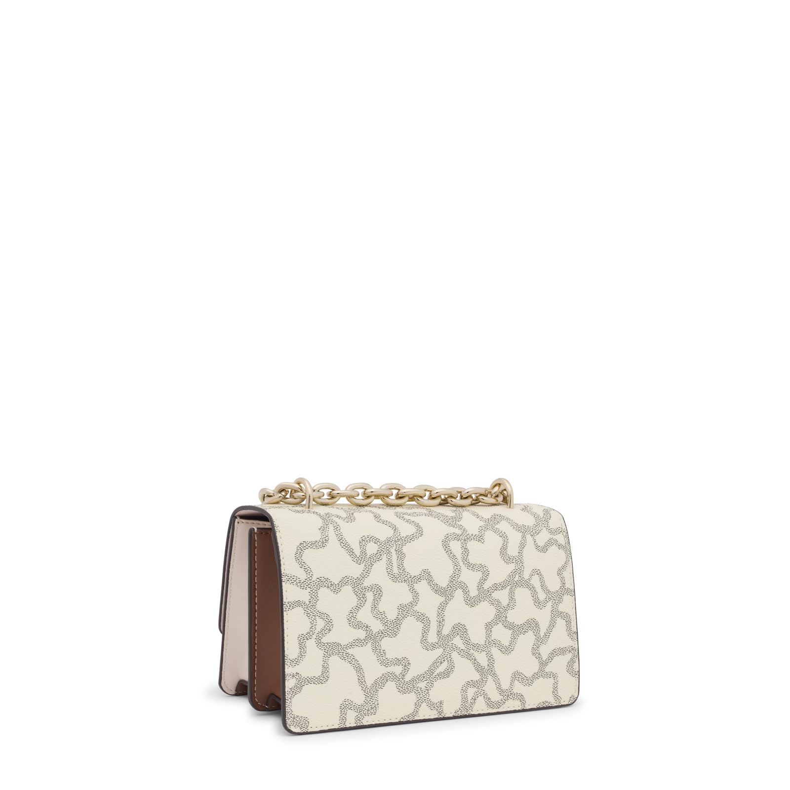 TOUS Bandolera Pequeña Solapa Beige, Para Mujer, Medidas 11 x 20 x 10,5 cm, Colección Kaos Icon