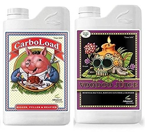Advanced Nutrients Voodoo Juice and Carboload 1 Liter Bundle with Conversion Chart and 3ml Pipette