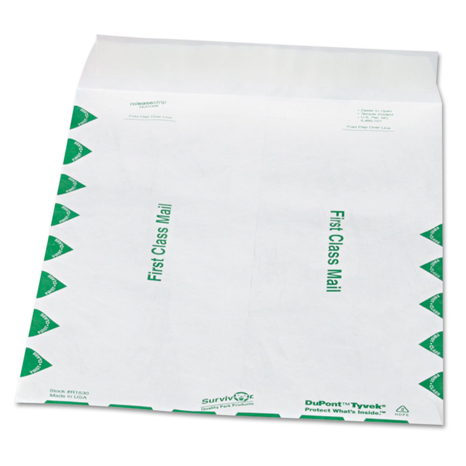Quality Park Survivor R1530 Tyvek USPS First Class Mailer, 9 1/2 x 12 1/2, White (Box of 100)