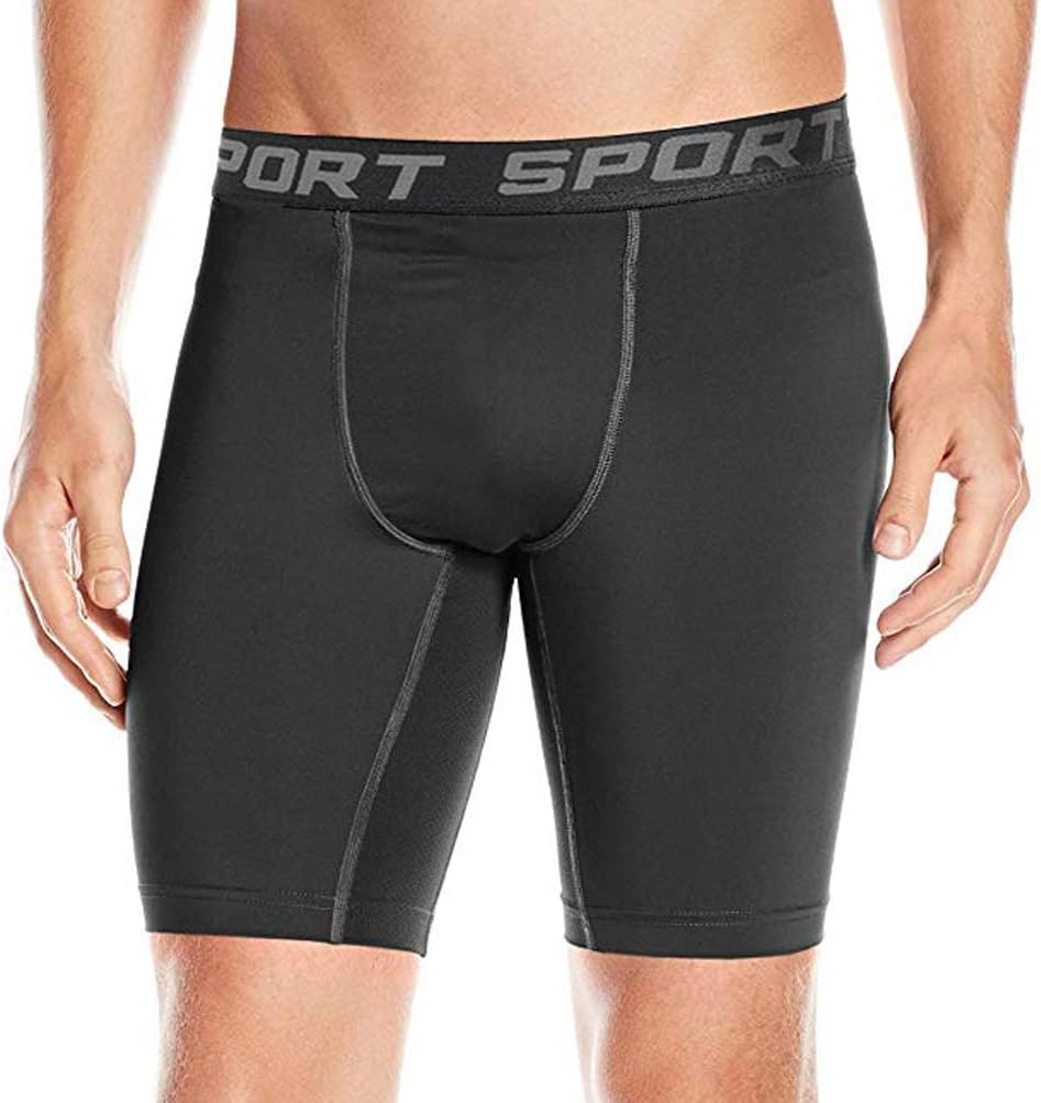 DEYI Men's Athletic Compression Shorts Running 3 Pack Tight Sports Shorts