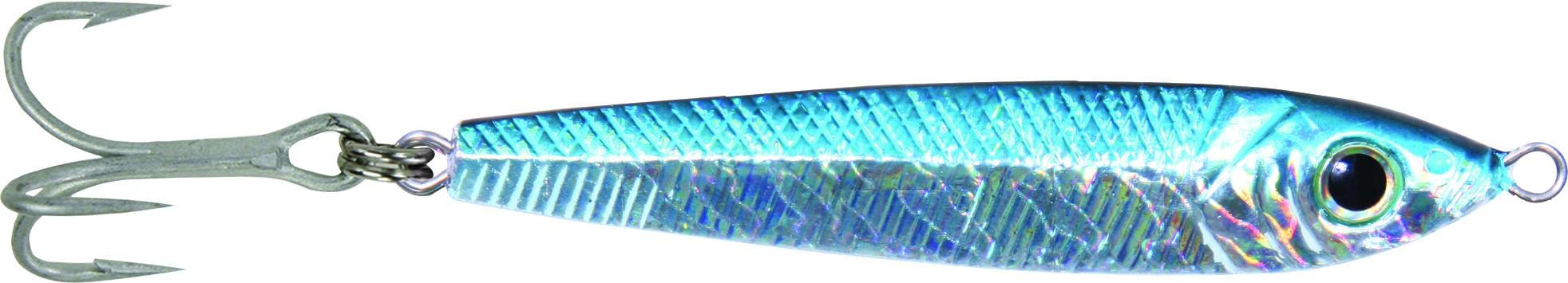 Got-Cha JF2-CB Jigfish Lure, 3 1/2in, 2 oz, 1/0 Treble Hook - Chrome/Blue
