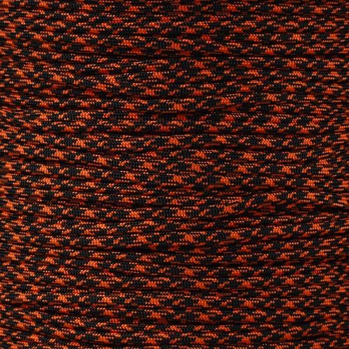 Paracord Planet 250 Foot Spools of 550 Type III 7 Strand Paracord (Black & Neon Orange Camo 250 Foot Spool)