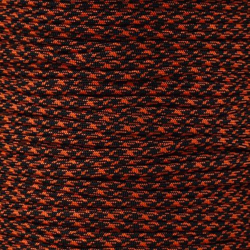 PARACORD PLANET 25 Feet Nylon 550Lb Type Iii 7 Strand Paracord Black & Neon Orange Camo โ image 1