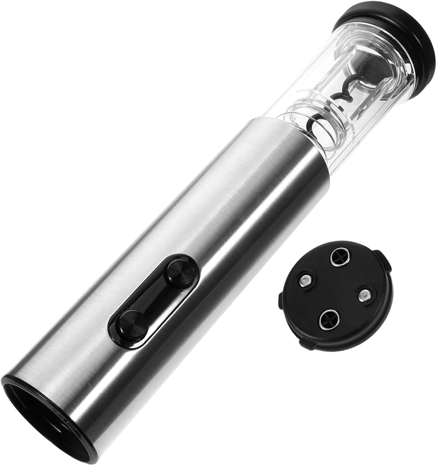 2pcs Automatic Electric Wine Opener Set Battery Powered Corkscrew with Foil Cutter Fast Cork Extraction Portable Wine Accessories for Home Party Wedding Celebration