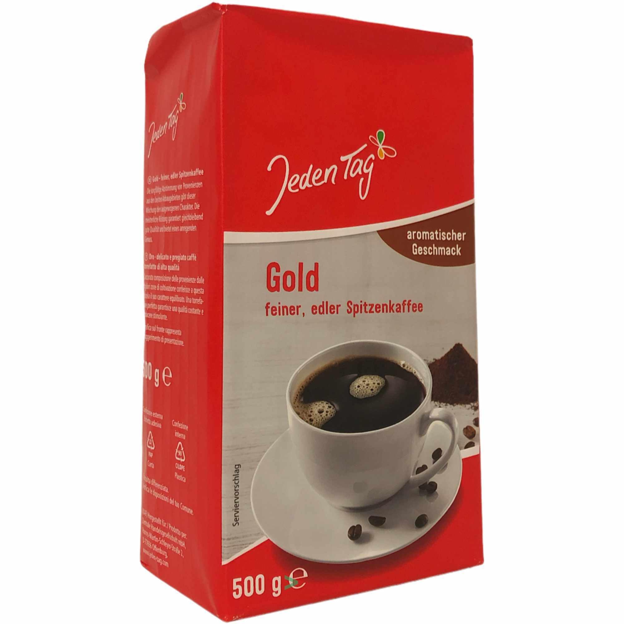 usy Bundle für Jeden Tag Kaffee Gold edler Spitzenkaffee gemahlen aromatischer Geschmack 6er Pack (6x500g Packung) + usy Block