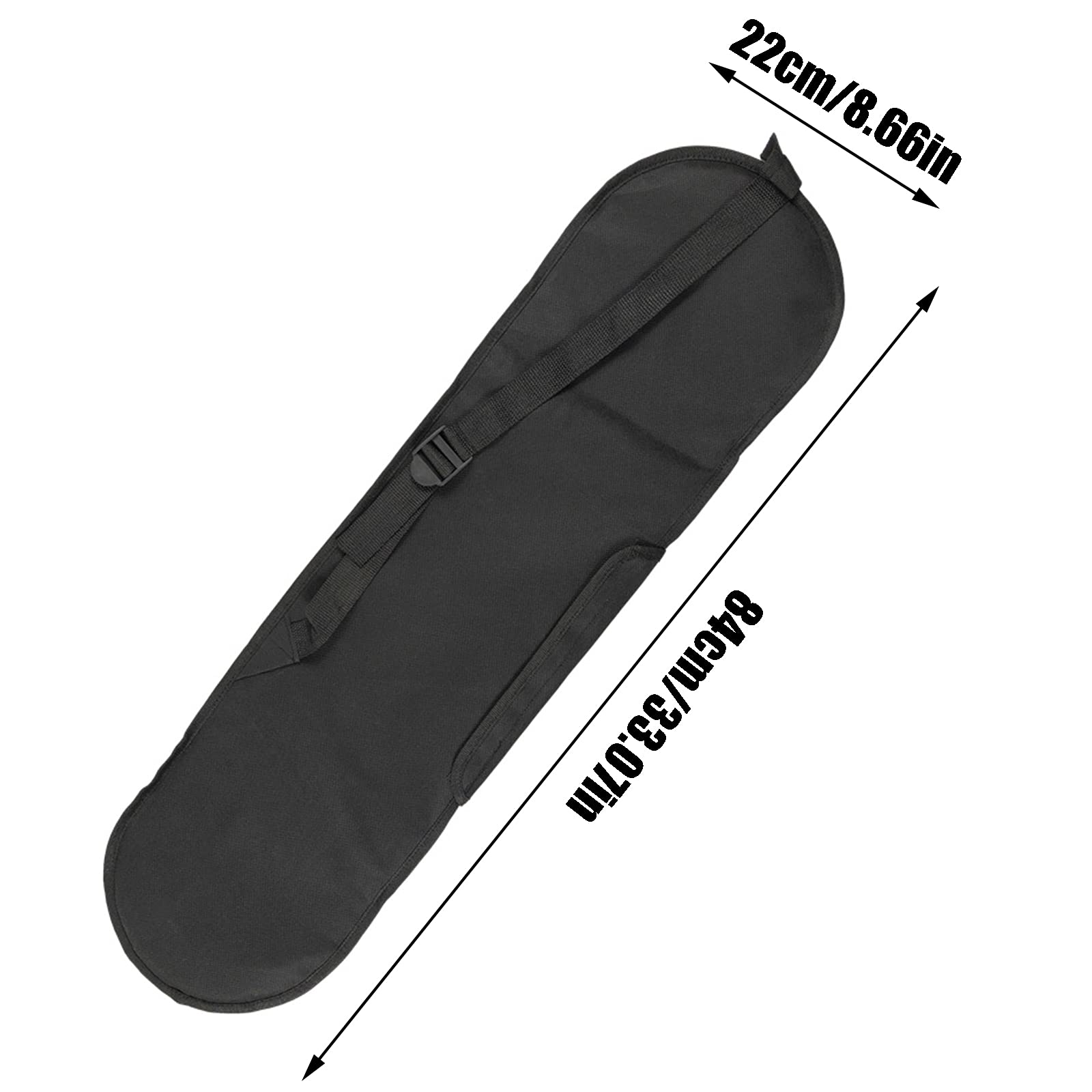 Borsa Porta Skateboard Regolabile - Zaino O Borsa A Spalla, Per Longboard E Skate, 84x22 Cm, Poliestere Nero - Foto 5