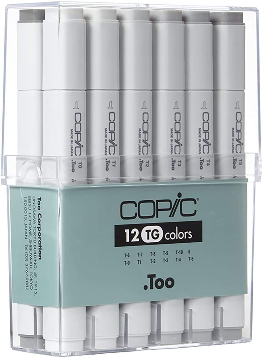 Amazon.com: Copic Markers 12-Piece Toner Gray Set (Discontinued