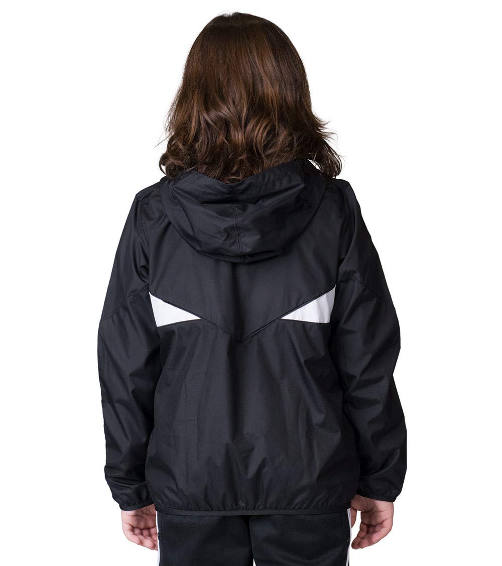 adidas Junior Colorado Windbreaker Big Kids Jackets Black/White bq8622 (Size S)