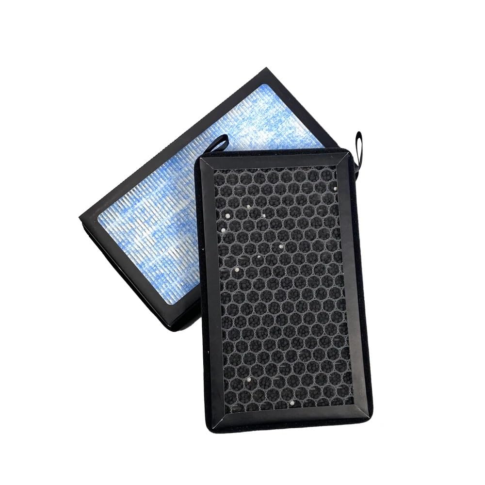 Filtro de aire de cabina Ajuste para Tesla Model 3 Y filtro de aire carbón activado, juego 2 piezas, reemplazo limpiador PM2.5 para acondicionado(Mew Model)