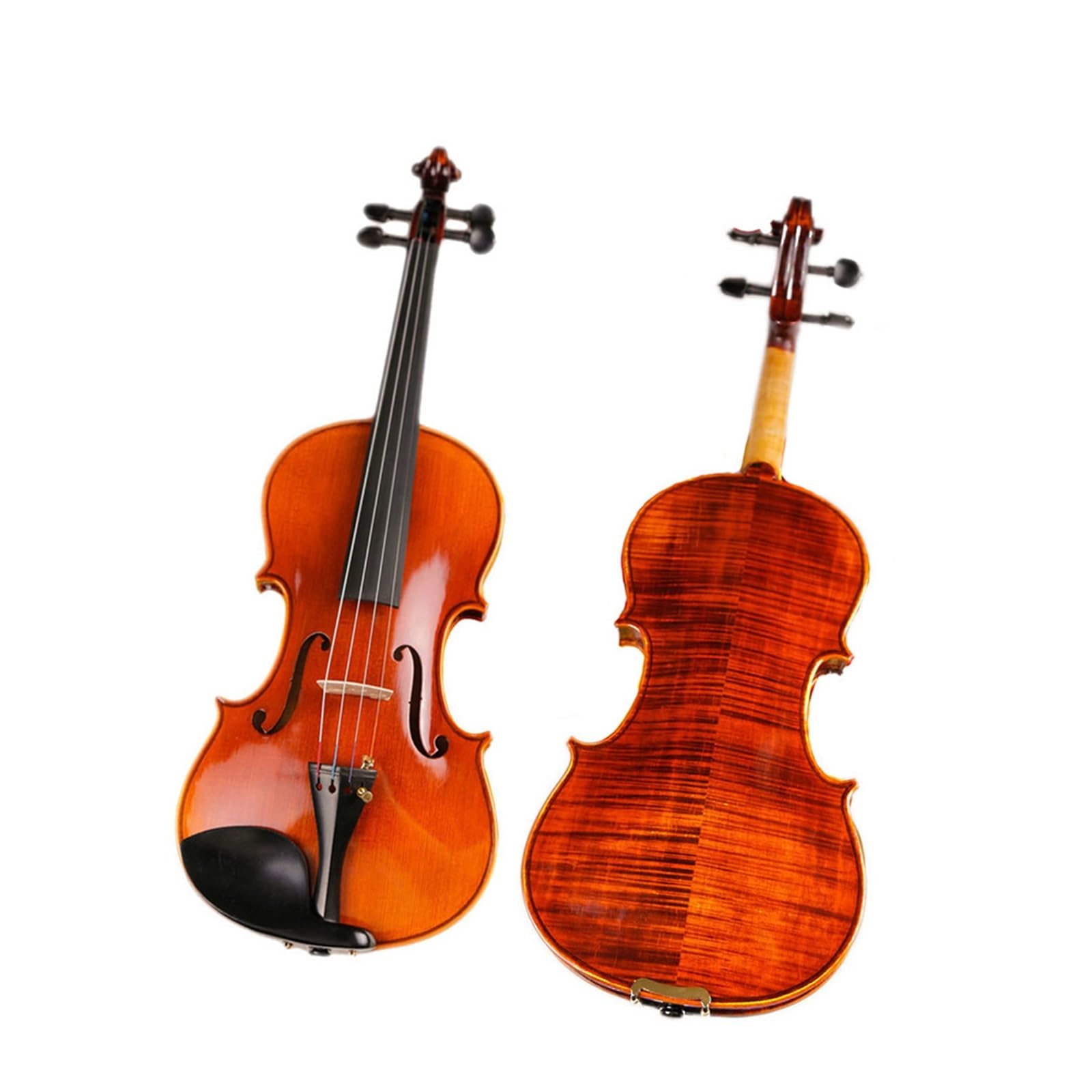 violín De Madera Violín De Madera Maciza Con Dibujos Hecho A Mano De Arce Instrumento De Tamaño Completo(1/8)