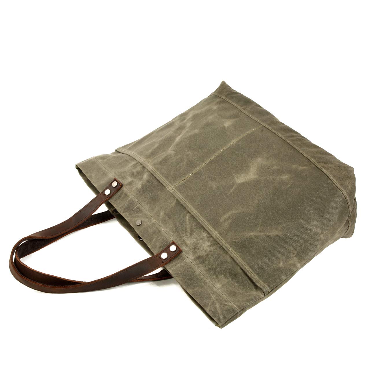 WUDON Waxed Canvas Travel Tote Bag - Extra Large Carryall Shoulder Bag for Women