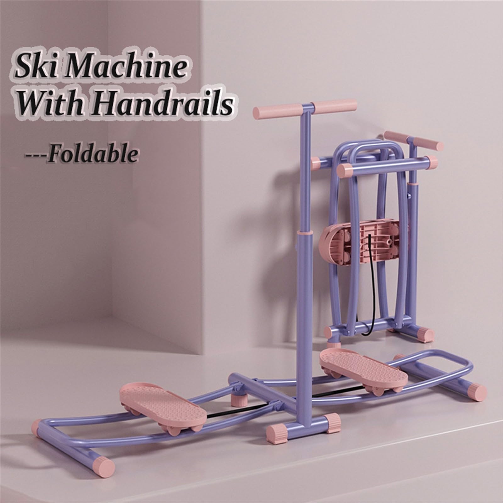 Ski Machine Dispositivo di Allenamento for Il Rafforzamento dei Muscoli del Pavimento Pelvico Femminile 2 in 1, Simulatore di Sci, Altezza del Bracciolo Regolabile(with armrests)