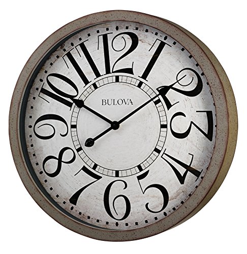 Bulova C4815 Westwood Wall Clock, Antique Grey