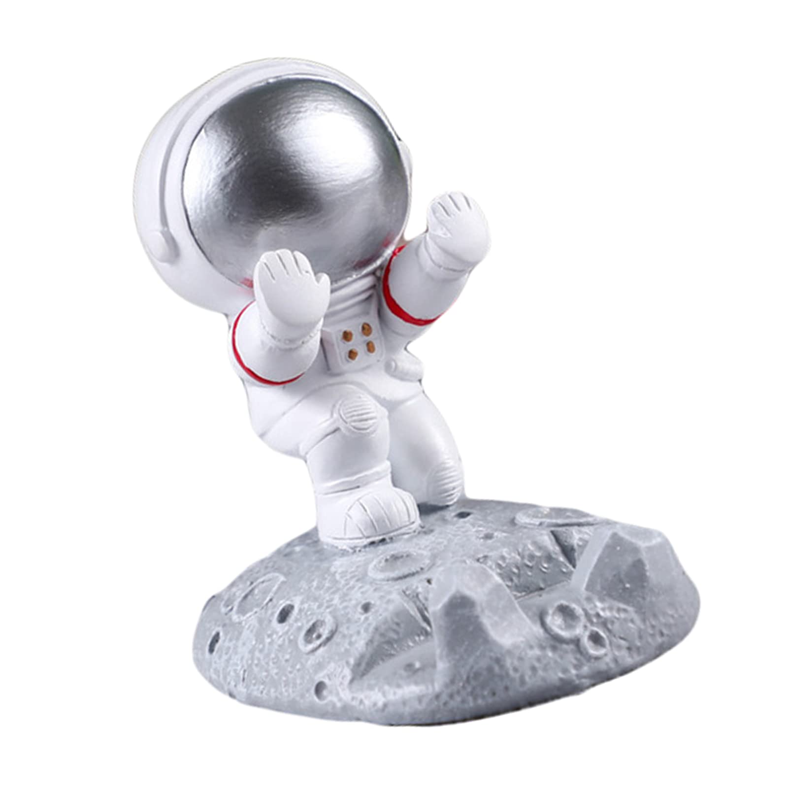 SH-RuiDu Astronaut Phone Holder, Astronaut Figure Spaceman Statue Desktop Phone Bracket Creative Cell Phone Stand for Desktop Ornament - Image 2