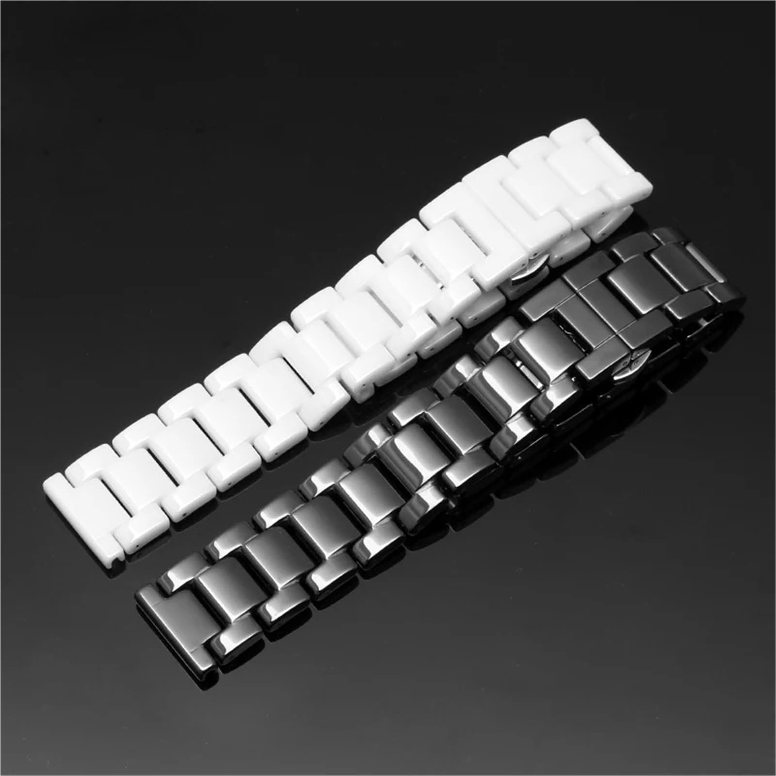 Cinturini for Orologi in Ceramica Bianca da Uomo e da Donna, da 14 mm, 16 mm, 18 mm, 20 mm e 22 mm