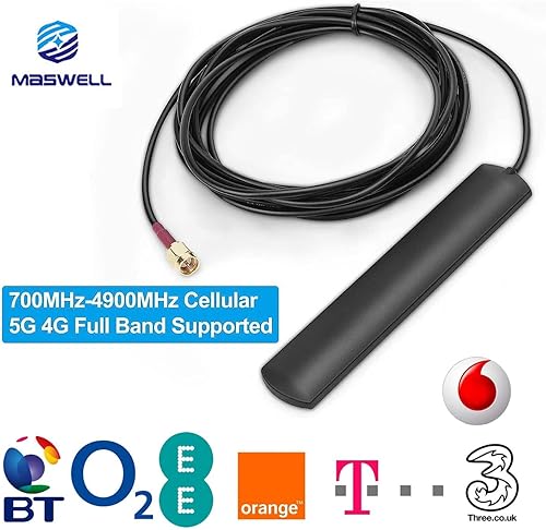 Miniatura 4 de Maswell Parche adhesivo de antena 5G NR para montaje adhesivo 4G LTE 3G y WiFi 600-4900MHz