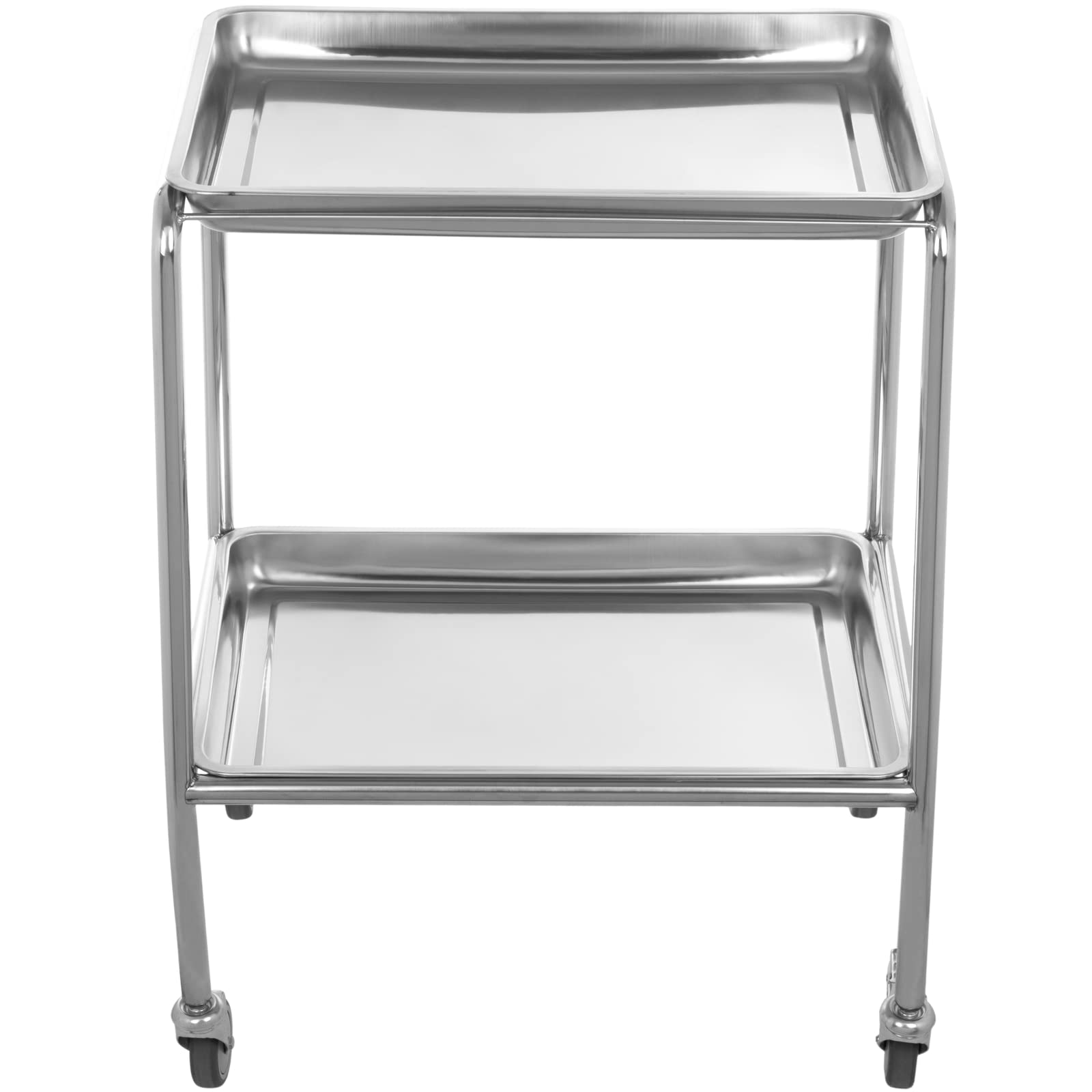 PrimeMatik - Mesa Auxiliar para Instrumental quirúrgico en Acero Inoxidable 61.5 x 40 x 84