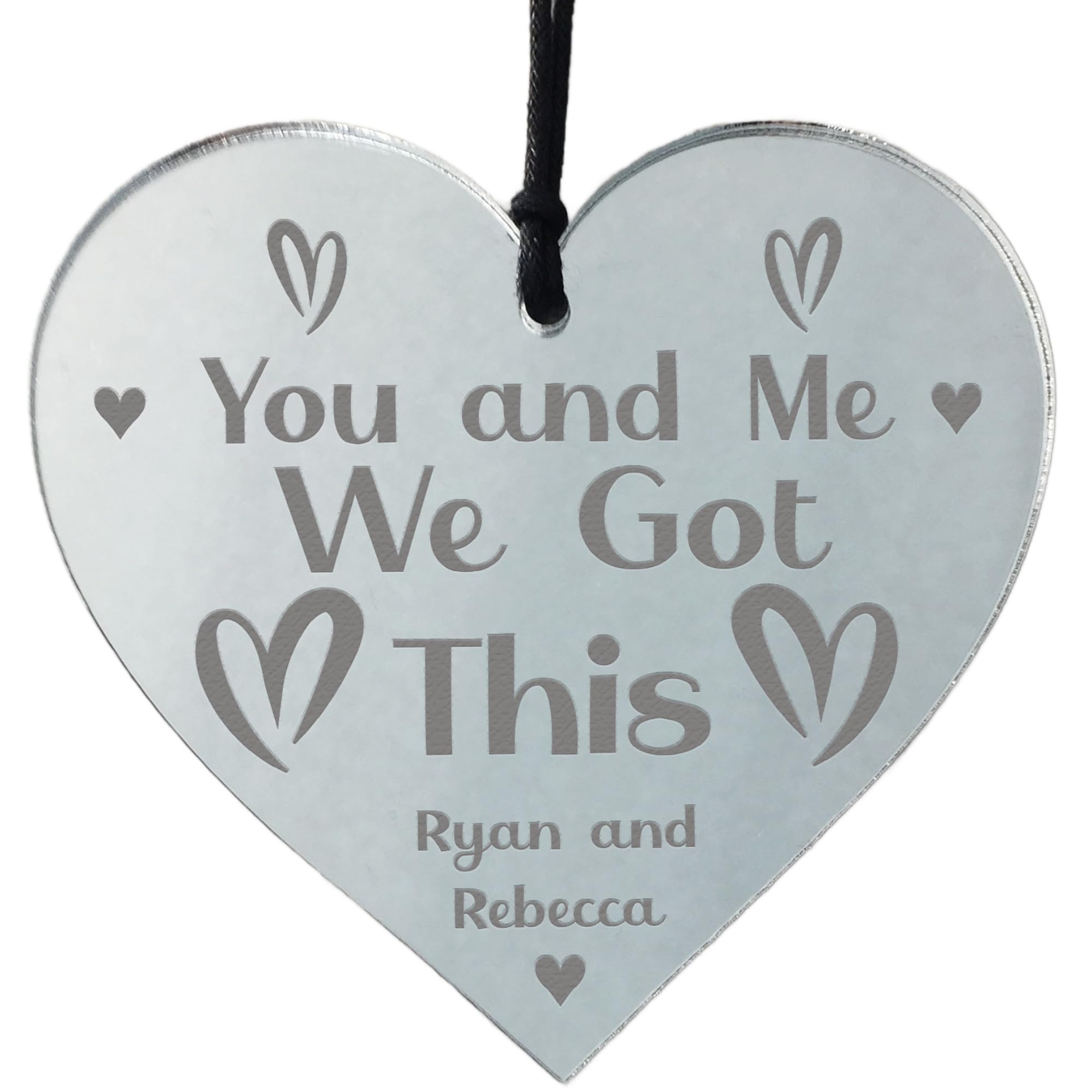 Personalised Engraved Heart Valentines Day Gift For Him Her Girlfriend Husband Wife