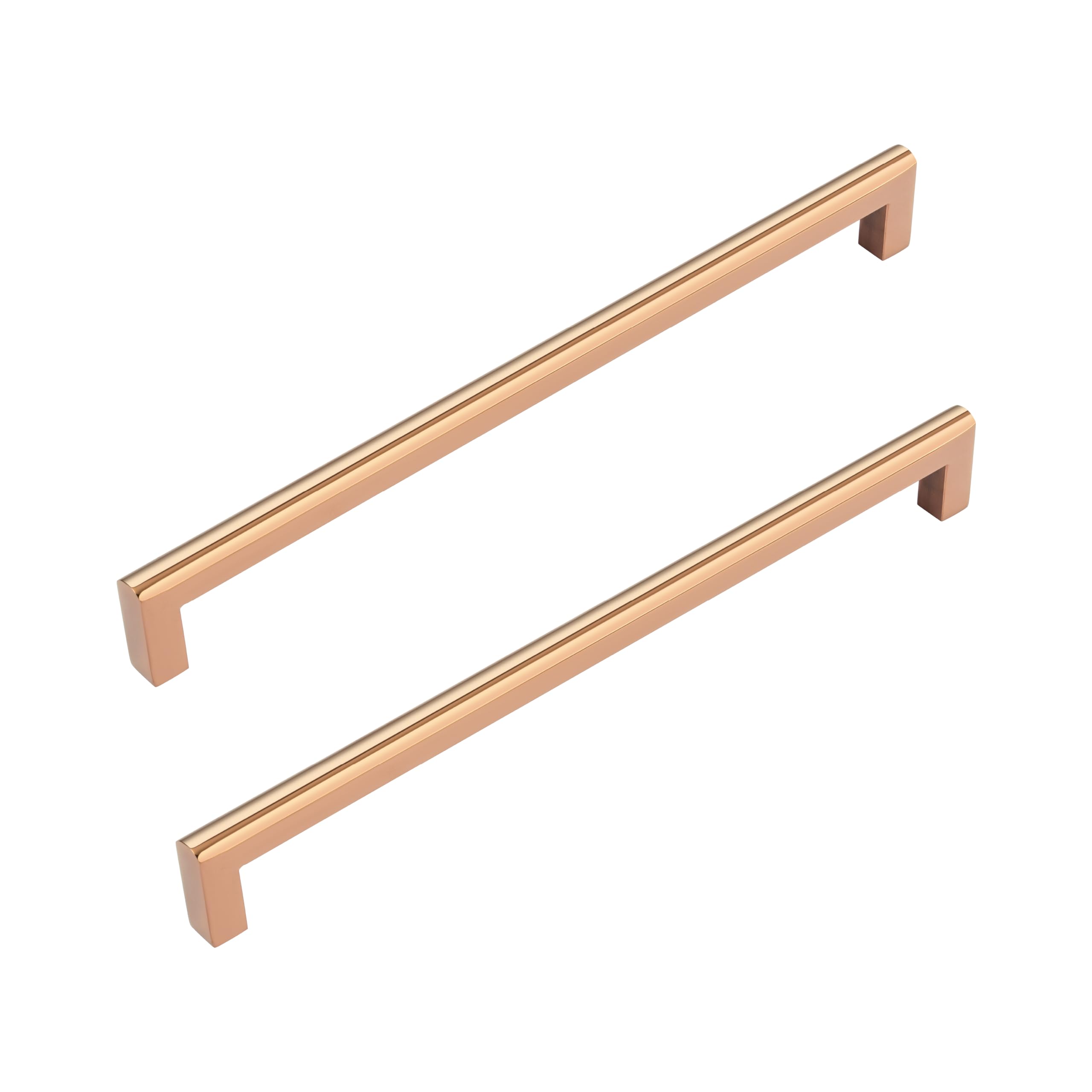 LAPO 2 Piece Heavy-Duty Stainless-Steel Drawer & Cabinet Handles for Kitchen, 10 Inch Minimal Design Pull Handles for Wardrobe & Cupboard, Simple Mount System, 3 Year Warranty (224mm, RoseGold Finish)-image-11