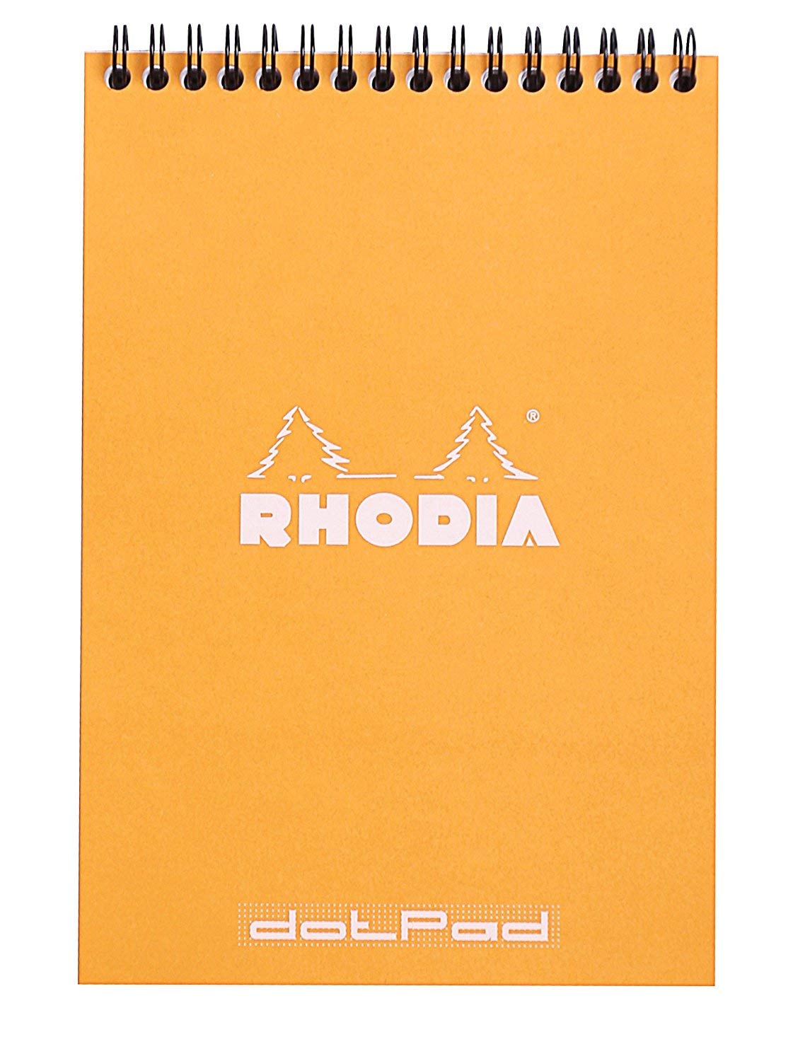 Orange Rhodia Notepad 8.25X11.75 Double Spiral Dot Grid