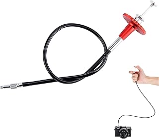 JJC Mechanical Shutter Release Cable Cord with Bulb-Lock for Fuji Fujifilm X-T5 X-T4 X-T3 X-T30 X-PRO3 X100V X-T2 X-T20 X-PRO2 X100F X-T10 X-E4 X-E3, Sony RX1R II RX10 IV III, Lecia M10 M9 & More