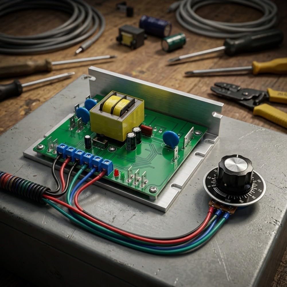 Controlador Motor CC 115V 230V 15A 1000W Potenciómetro