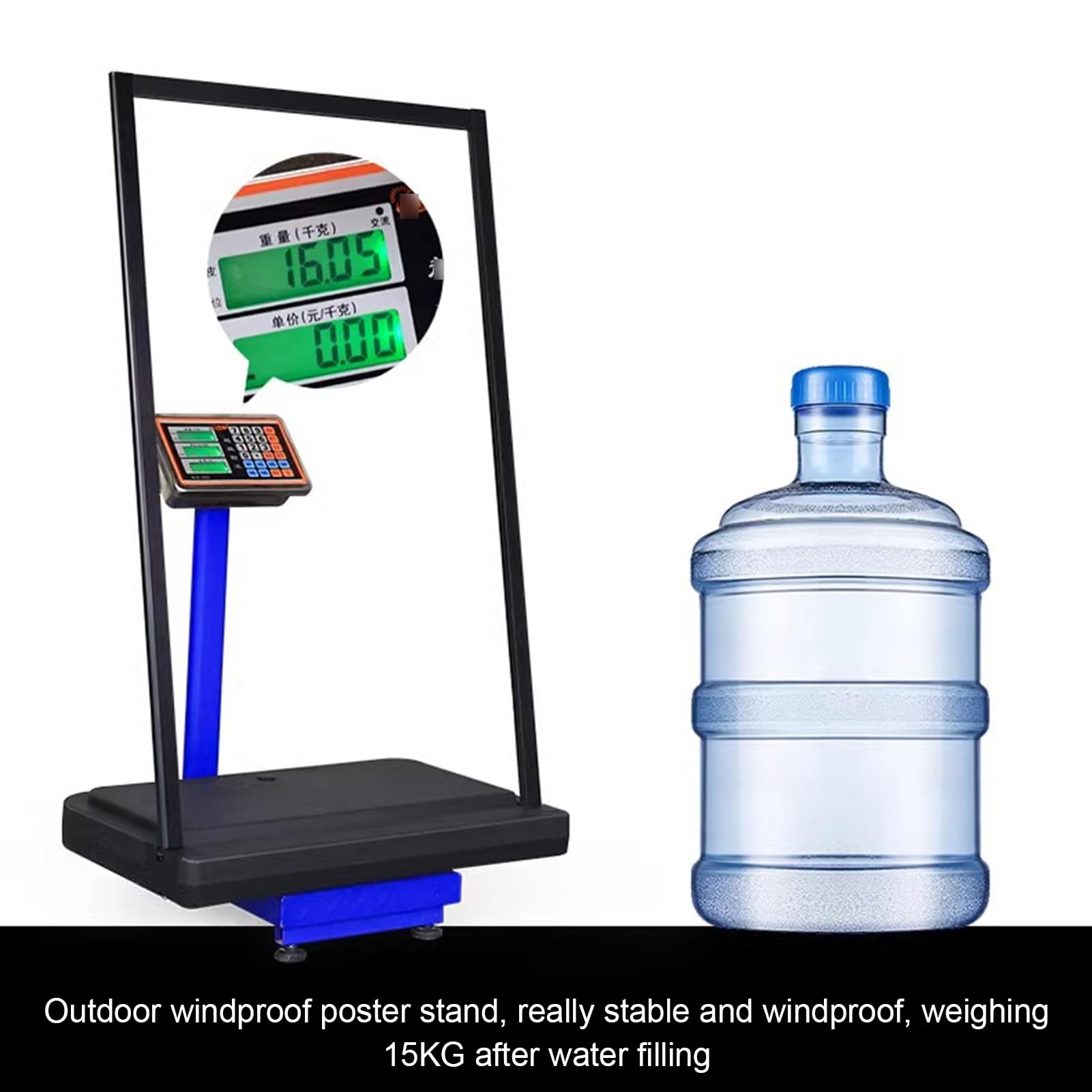 Soporte para carteles al aire libre resistente al viento con tablero de dibujo para eventos de negocios y exhibición publicitaria
