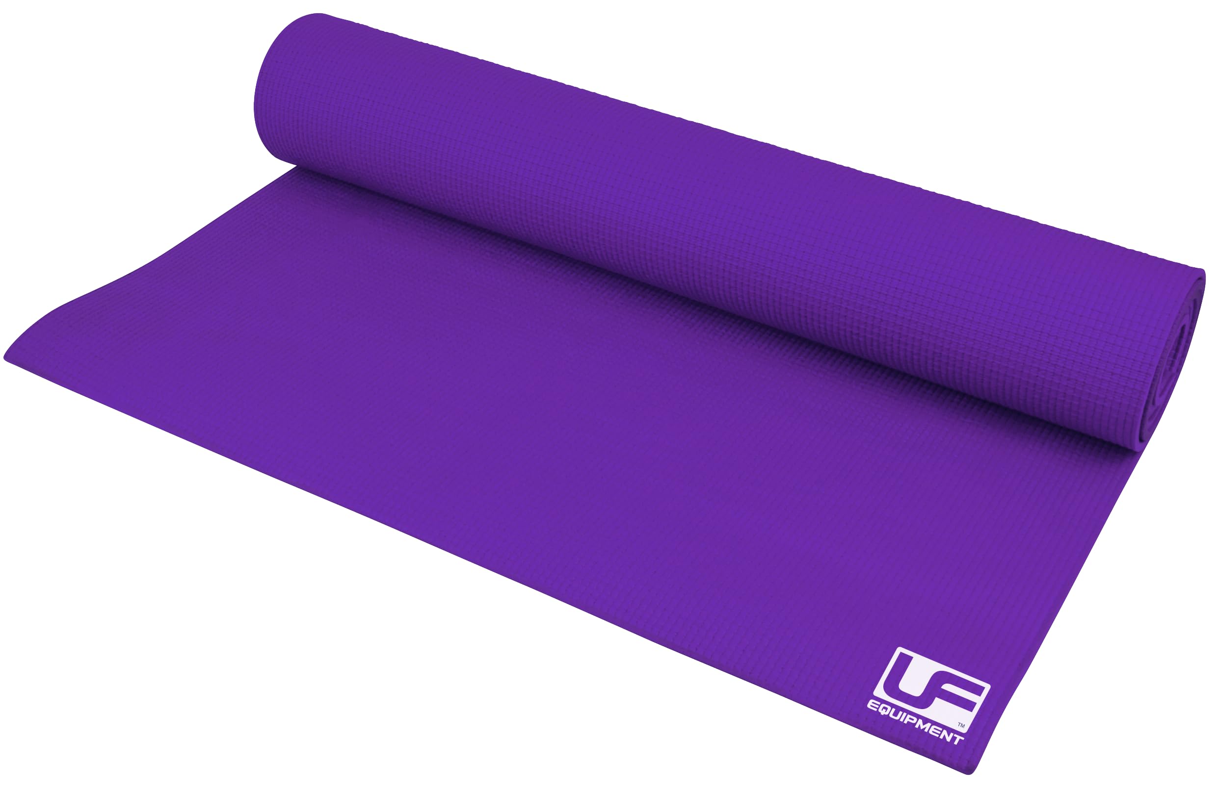UFE Yoga Mat 4mm Purple PVC - 183cm x 61cm - Shoulder Strap Included
