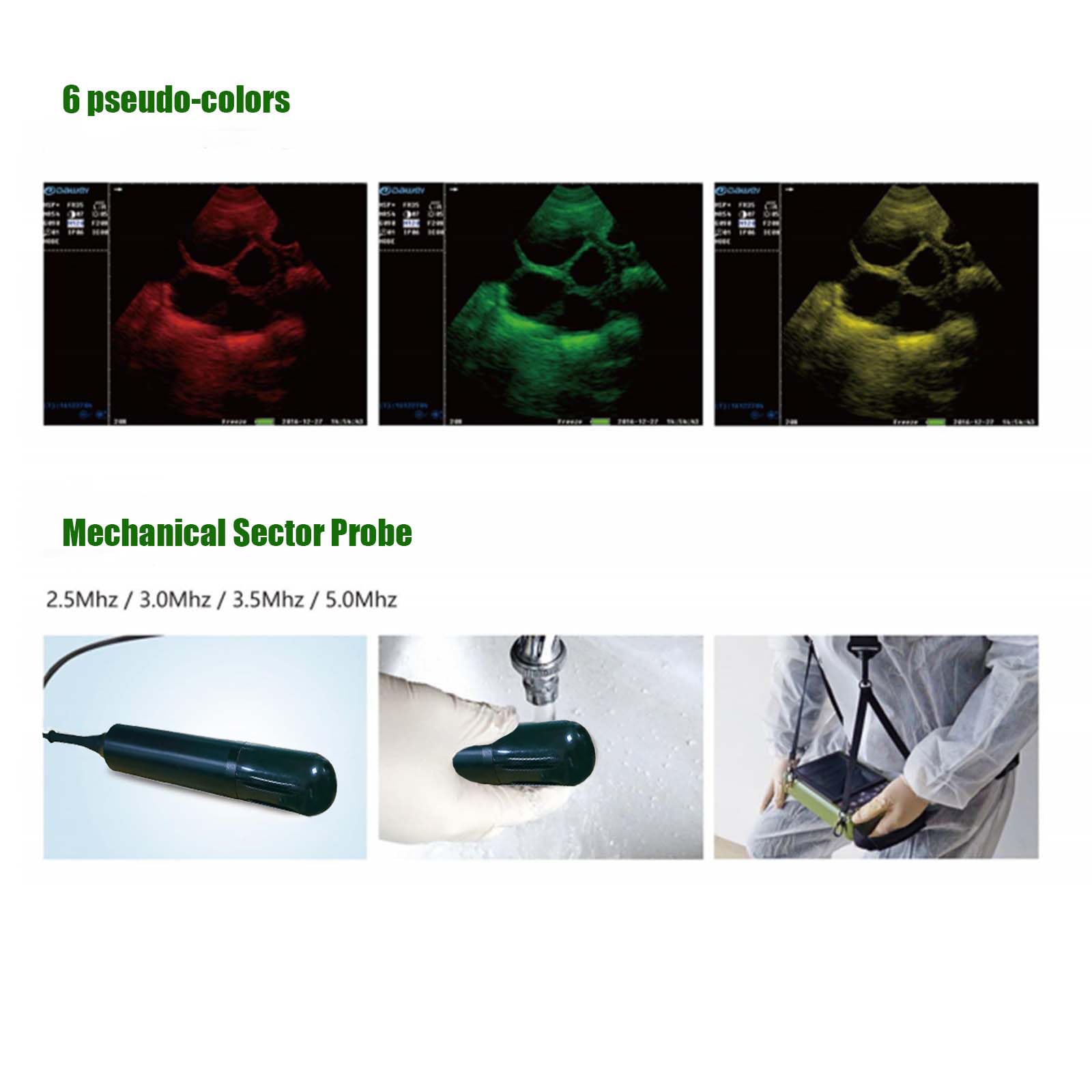 Échographe Vétérinaire Portable Avec Sonde 3,5 Mhz,Pour Porcs Et Ovins Echographie Appareil Grossesse Multifonction Ultrason B Portable Avec Affichage LED Pour Élevage (Sonde rectale)