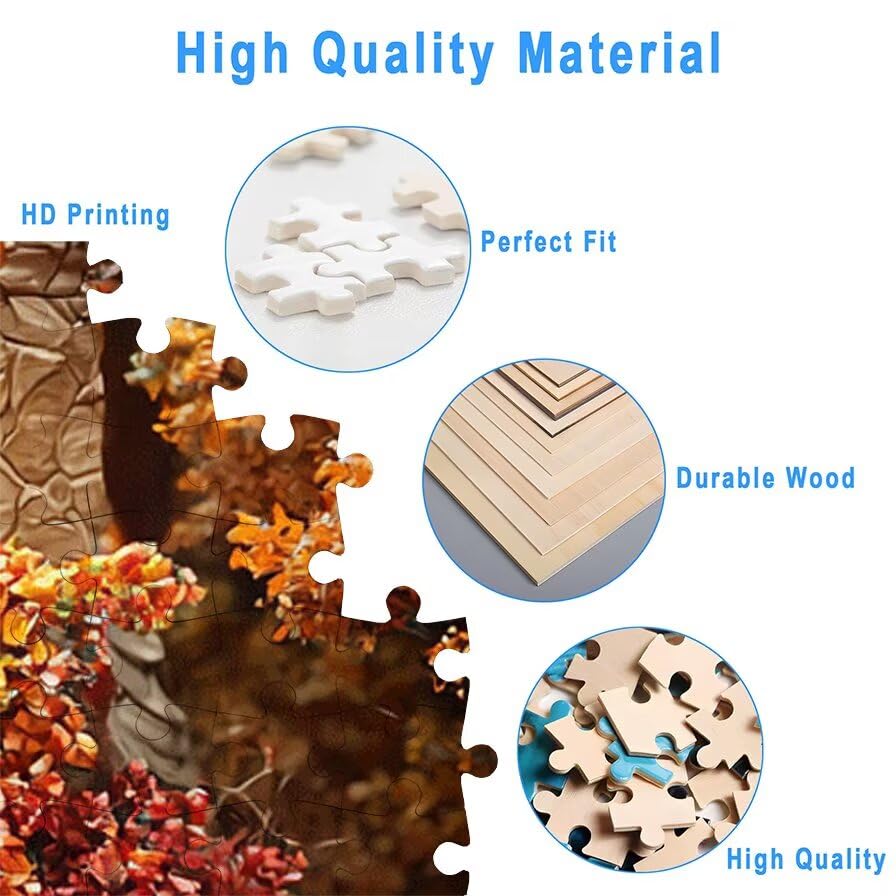 Puzzle 2000 elementów, jesienne puzzle dla dorosłych, krajobraz, drewniane puzzle dla dorosłych, puzzle dla całej rodziny, trudne puzzle, drewniane puzzle do dekoracji pokoju, prezenty, -6931