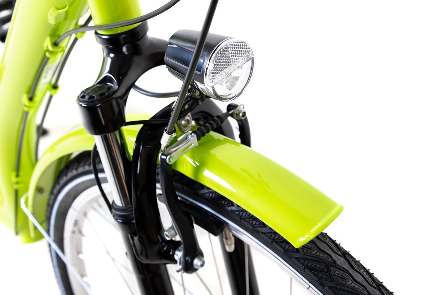 28 Zoll Alu Fahrrad City Bike Damen 7 Gang Nabenschaltung Tiefeinsteiger Hellgrün