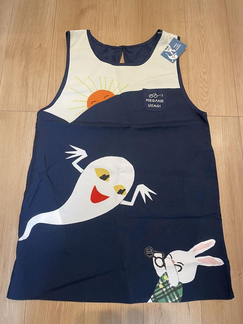 保育士エプロン めがねうさぎ せなけいこ ミニーエプロン 保育士