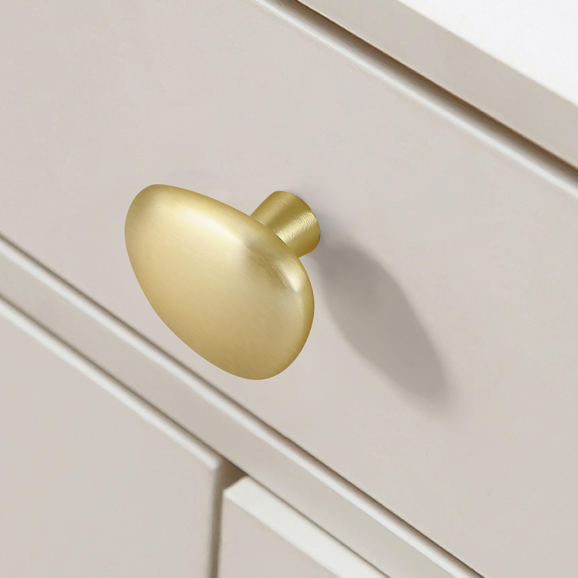 Malimali Schrankknöpfe aus gebürstetem Messing für Kommoden, Schubladen, goldfarben, für Küche, Badezimmer, Schränke, Schränke, 20 Stück