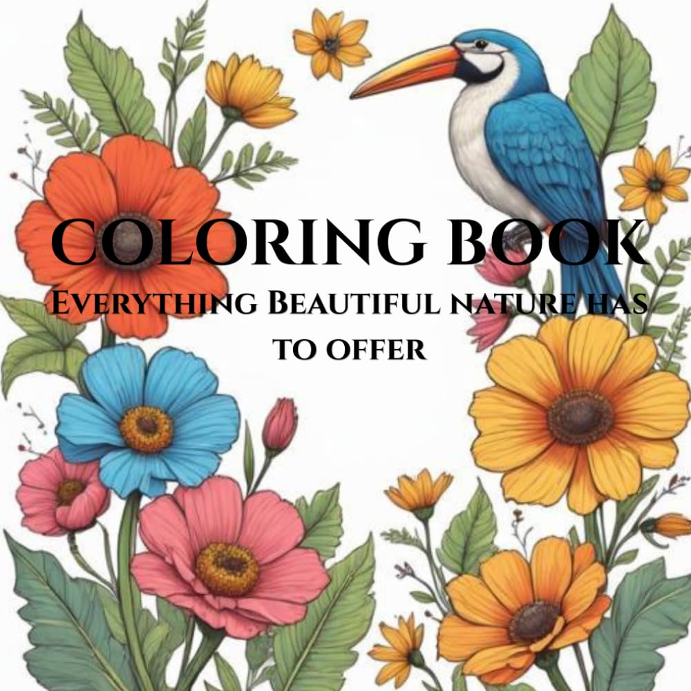 Petals of Peace: Flower power coloring book: A calming journey through blossoms, patterns and peaceful moments