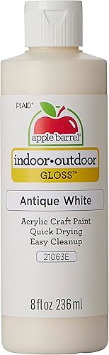 Miniatura 1 de Apple Barrel, Pintura acrílica para manualidades, color blanco antiguo, acabado brillante, 8 onzas líquidas