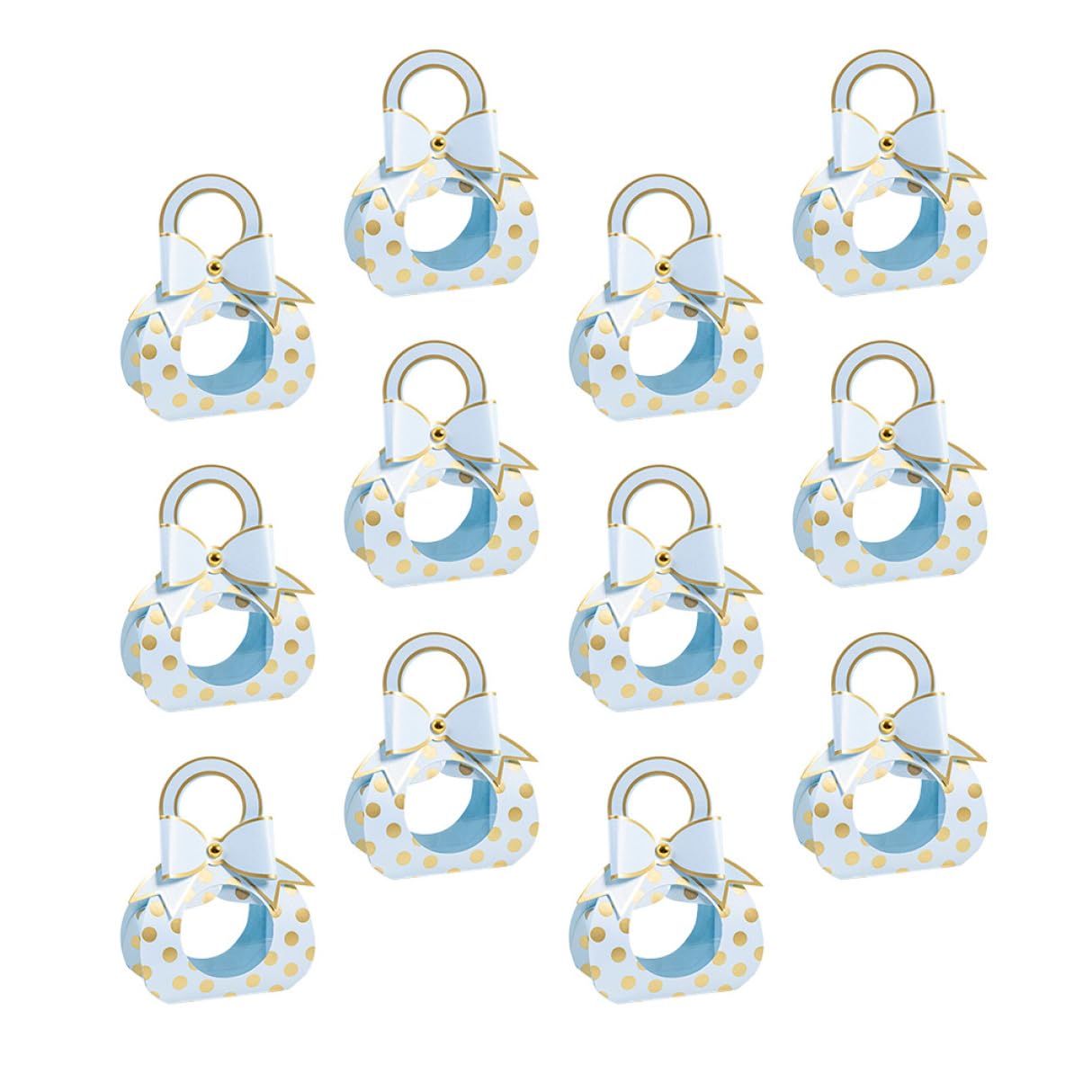 FOMIYES 50 Pezzi Scatola caramelle scatole del matrimonio Scatole cioccolatini per Mini scatole Contenitori del scatole per Blu