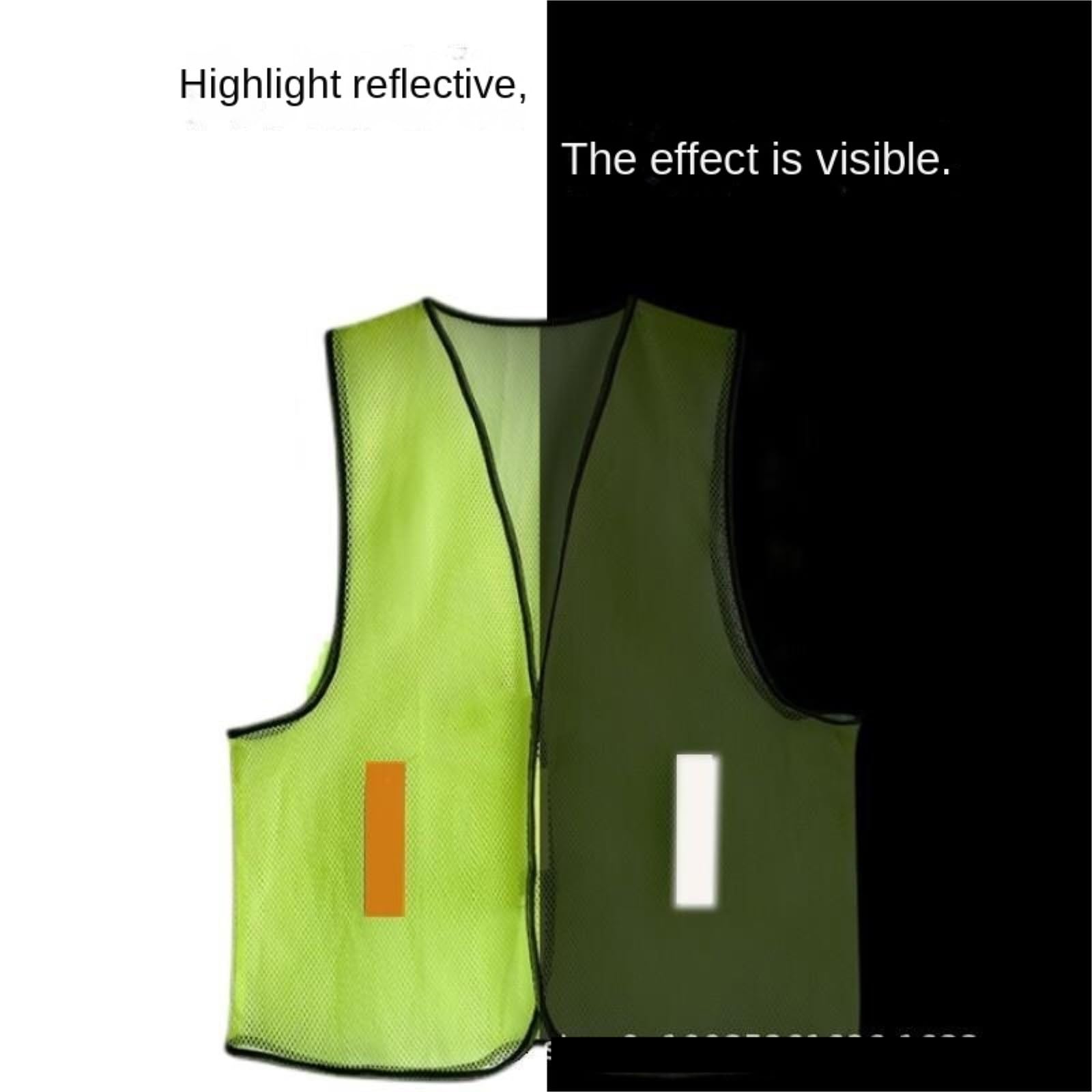 Industrielle Warnweste Wasserdicht Reflektierende, Atmungsaktive Sicherheitsweste, Geeignet for Nachtfahrten ReißVerschluss Reflektierende Weste