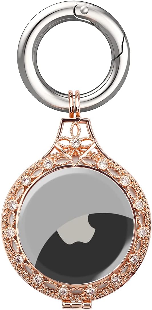 Kate Spade New York AirTag Holder with Gold Ring Clip