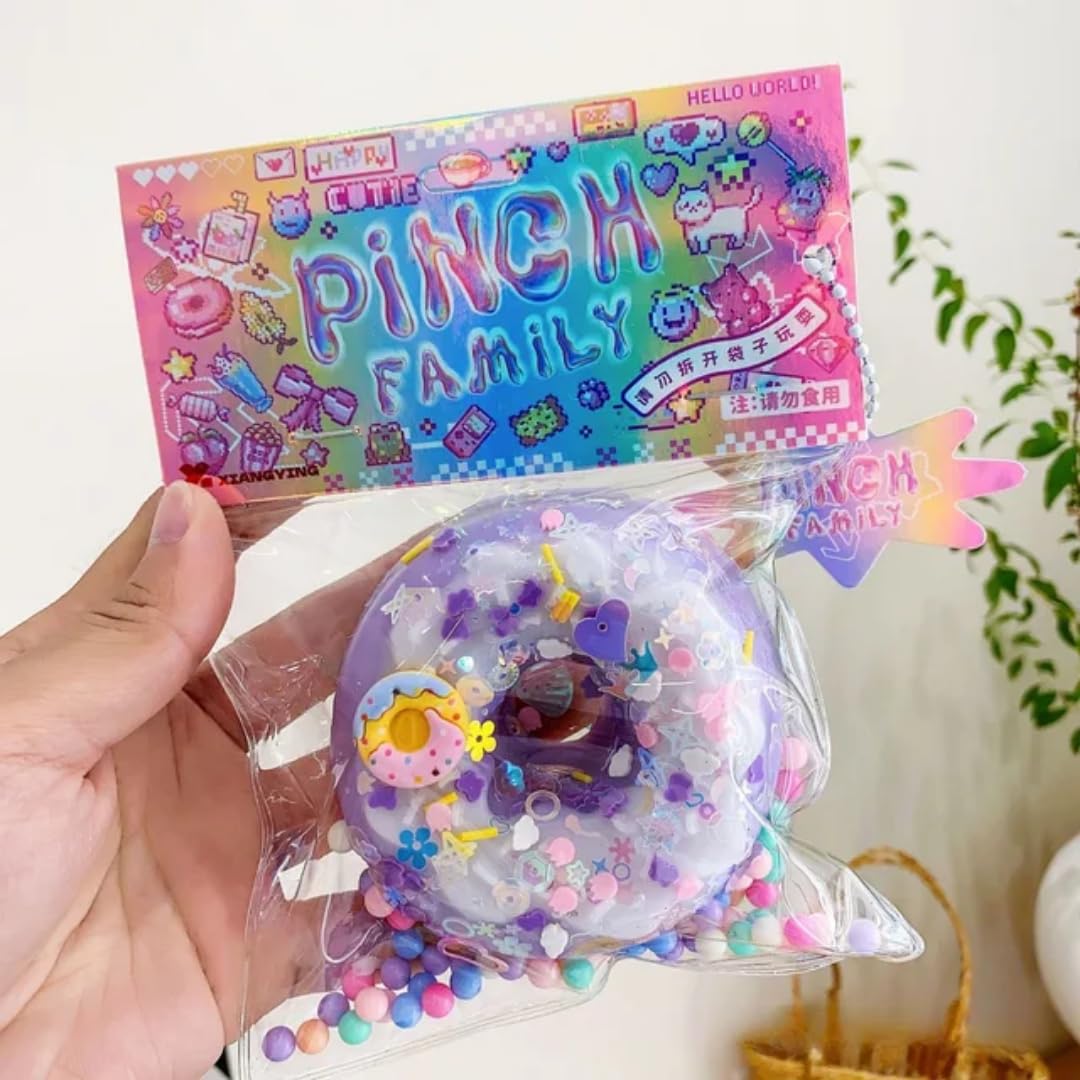 Sawkirp darshraj Stress Anxiety Relief Toy Pack of 1 Piece (Squishy Donut (1 Piece)), 3+ Years, Multicolor 1