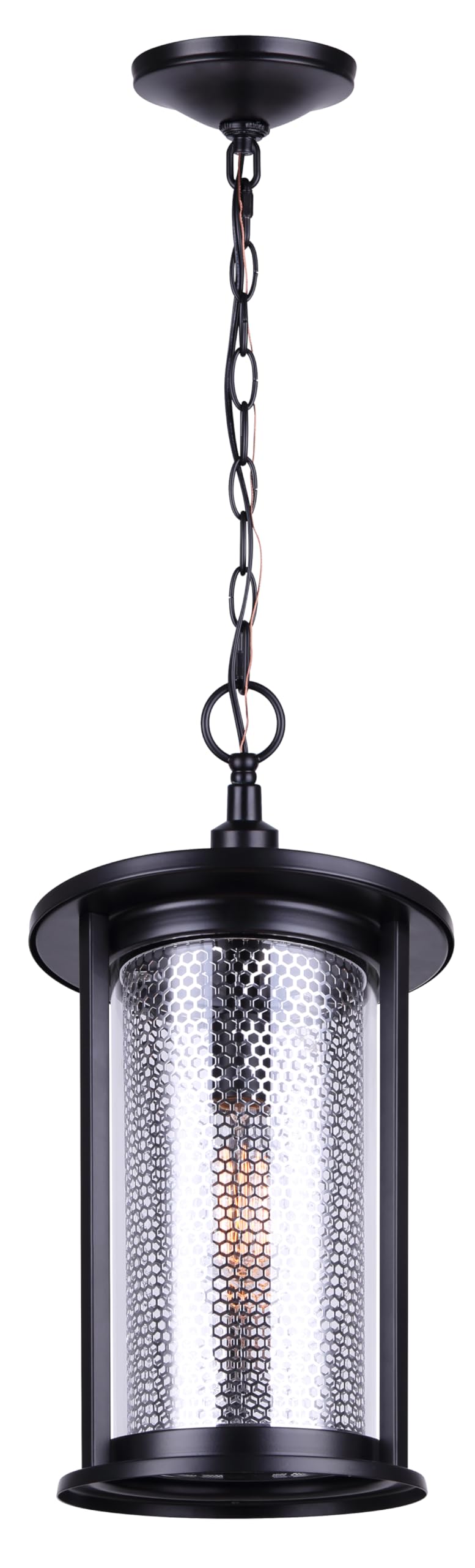 Canarm, IOL525BKC, Outdoor Pendant, Matte Black Finish, 19.25 x 9.5 x 9.5