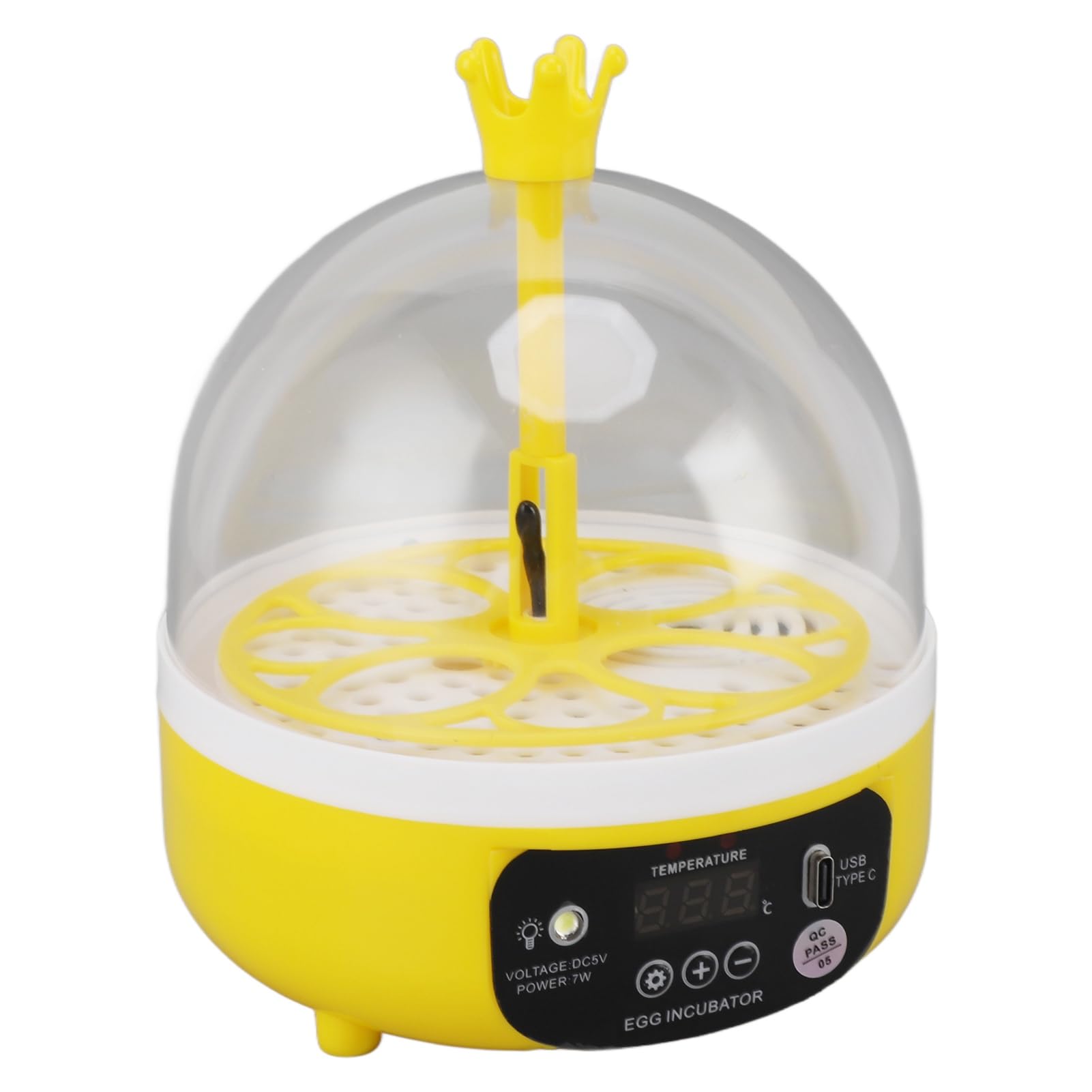 Mini incubatrice per uova per la casa - Macchina per la schiusa di pollame con controllo automatico della temperatura e dell'umidità per polli, anatre e piccioni - Capacità di