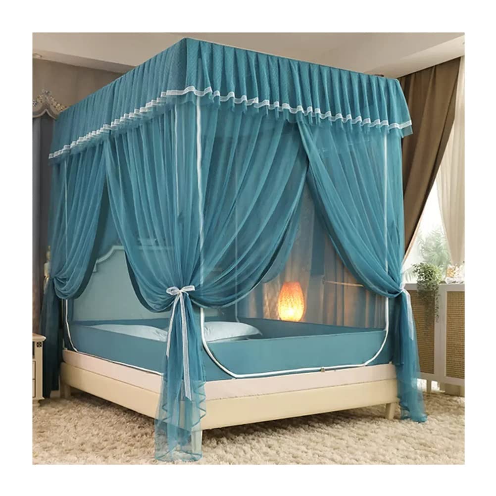 Moustiquaire à baldaquin anti-insecte et rideau de lit double couche toutes saisons