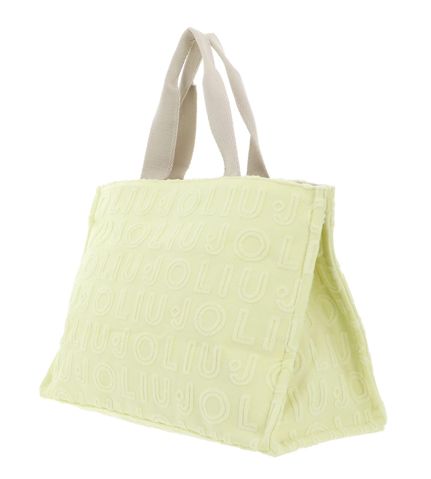 LIU JO Jacquard Plain Tote L Pale Yellow