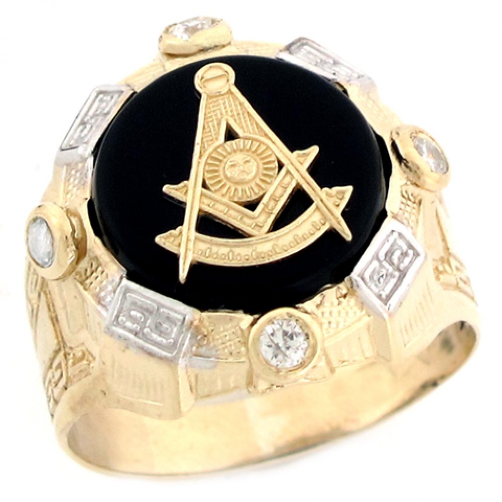 Buy Jewelry Liquidation 10k Two Tone Real Gold Past Master Freemason