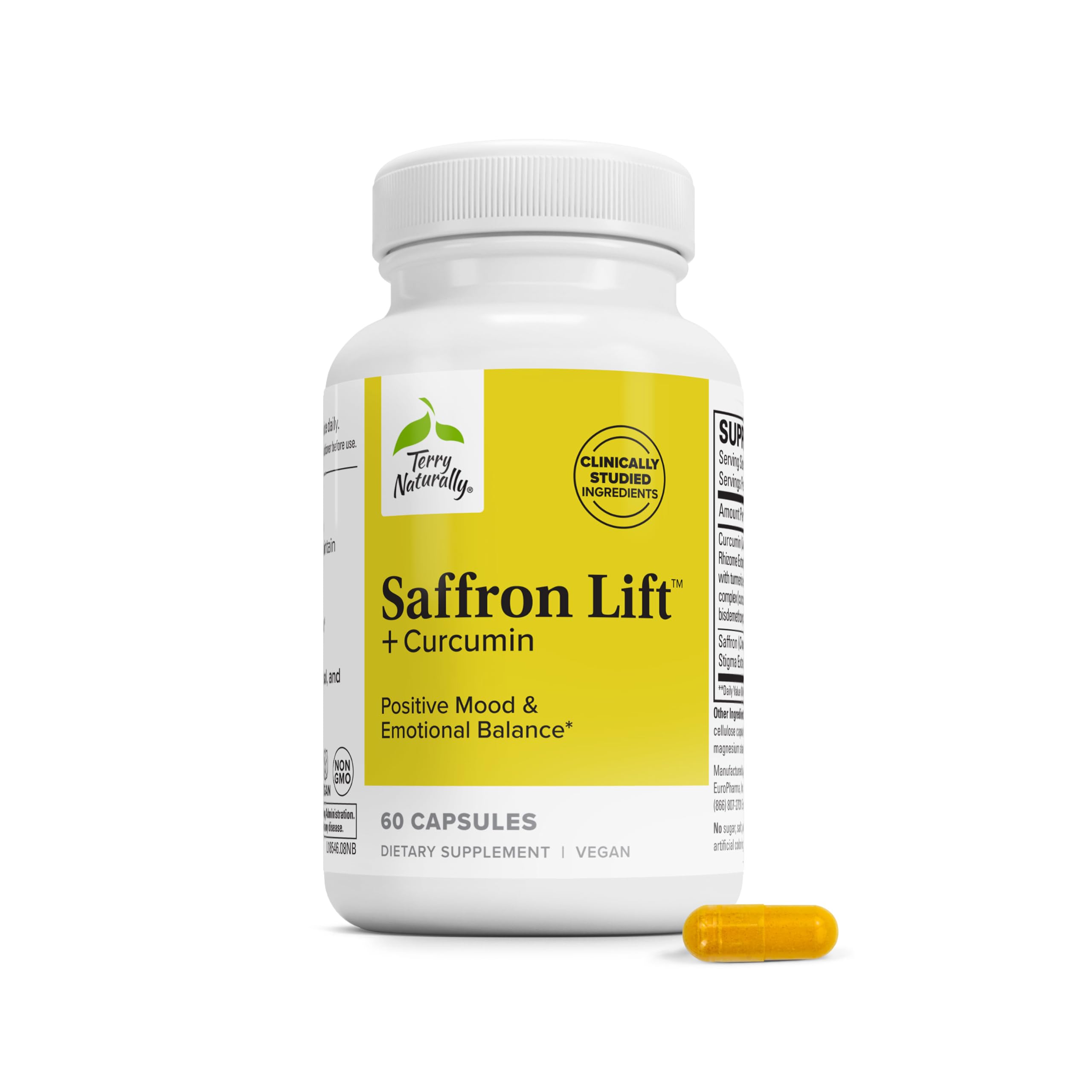 Terry Naturally Saffron Lift + Curcumin - Positive Mood - 60 Count