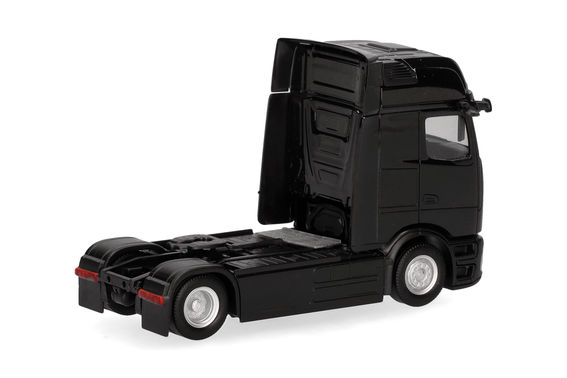 Herpa Model Truck Mercedes-Benz eActros Procabin GigaSpace tractor 2-axle, black, miniature scale 1:87, collectible - Image 2