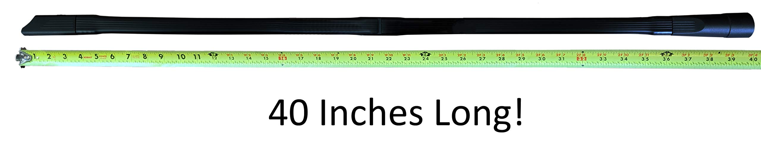 TDVS Long Dryer Lint Vacuum Attachment | Universal Crevice Tool 40 inches | Clean Under Refrigerator | Fits Hoses up to 1 3/4 inches 3 Adapters Included
