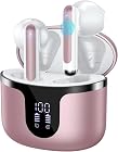 Rose Gold Wireless Earbuds, Bluetooth 5.4, 50-Hour Playtime, IPX7
